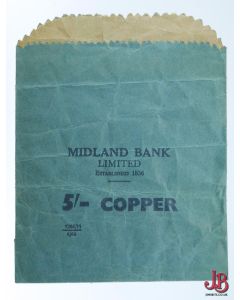Midland Bank paper 5'- five shillings of copper bag.

