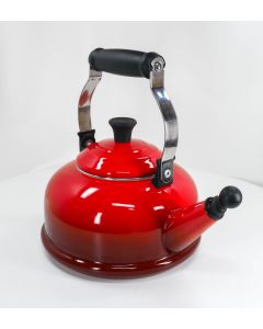 A Le Creuset Cherry red 1.6 litre Stove top Kettle