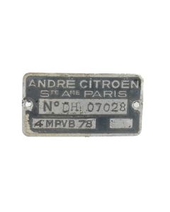 An old vintage aluminium Andre Citroen car badge / plaque
