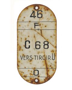 An enamel metal badge / plaque french - vehicle related