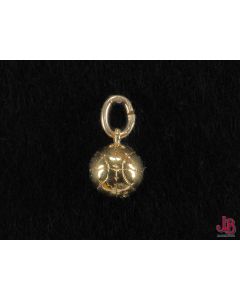 Vintage canadian EJ STG - Basketball charm - 925 silver - plated with fine gold. 