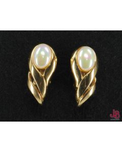 A pair of Henkel and Grosse faux pearl earrings from the 1980s