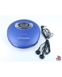 Sony CD Walkman Model D-EJ611 Diskman Tested & Working Electric Blue Portable CD player
