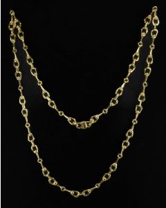 Vintage Celine Paris Horse bit goldtone necklace - 90cm