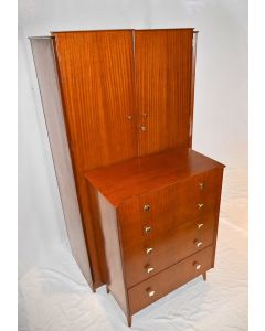 Mid Century 1960's Small Wardrobe and chest of Drawers