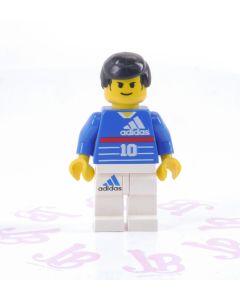 Lego minifigure soc044 Soccer Player - Adidas Number 10 with ZIDANE on Back
