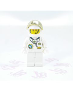 Lego minifigure spp016 Space Port Astronaut C1 White Legs Helmet Gold Visor