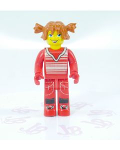 Lego minifigure cre010 Tina, Red Torso and Red Legs
