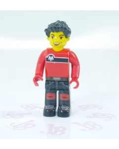 Lego minifigure cre011 Max, Red Torso, Black Legs