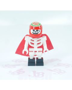 Lego minifigure hs044 Douglas Elton / El Fuego Skeleton Cape Black Square Foot