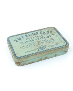 Vintage Boots Emergoplast tin and contents - plasters - Pharmacy - Chemists