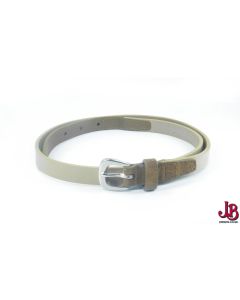 Vintage beige  Elie Tahari Leather belt with gold tone buckle.