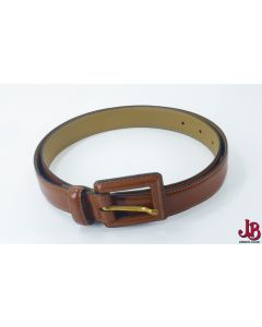 Brooks Brothers brown / tan leather belt - leather buckle - great condition
