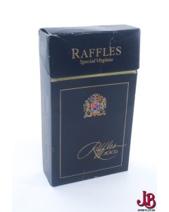 An old empty Raffles 100s cigarette box / packet / pack