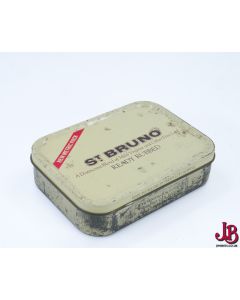 Vintage St. Bruno Tobacco Tin - new metric pack - health warning - Ogdens
