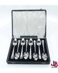Boxed set of 6 A1 silver plate Grapefruit Spoons - Joseph Edwards
