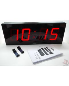 Wharton 400a large bright digital clock - Studio - Manual + Wall Brackets 
