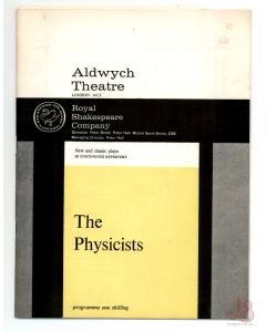 Royal Shakespeare Company - The Physicists Programme Aldwych Theatre 1963