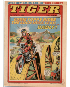 Tiger Comic 13th February 1982 with Wrexham Robins, James hunt and Stirling Moss