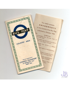 London Transport Country Area Bus Map 1954