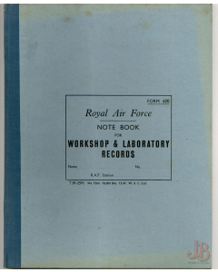 A rare Vintage 1950's Royal Air Force Hard Cover Note Book - Form 620 UNUSED