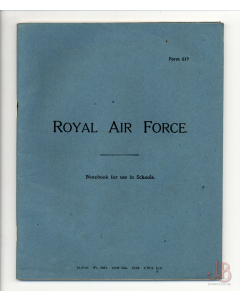 A rare Vintage Royal Air Force Note Book UNUSED - 38 pages Form 619