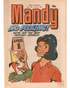 A Vintage copy of MANDY comic - No. 742 - April 4, 1981