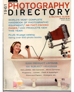 A vintage copy of POPULAR PHOTOGRAPHY DIRECTORY magazine - 1961