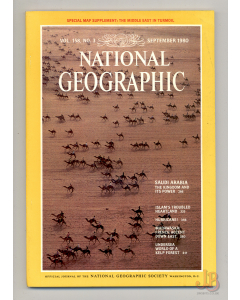Vintage NATIONAL GEOGRAPHIC Magazine Vol.158 No.3 September 1980 with SUPPLEMENT