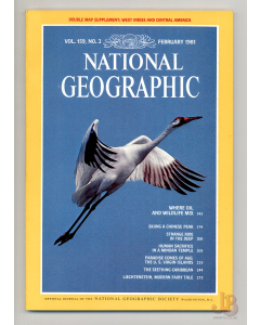 Vintage NATIONAL GEOGRAPHIC Magazine Vol.159 No. 2 February 1981 with SUPPLEMENT