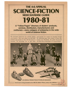 Vintage Science-Fiction Merchandise Guide 1980-81