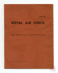 A rare Vintage Royal Air Force Note Book UNUSED - 12 pages Form 714