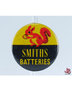 Vintage Smiths Automotive Car Batteries Red Squirrel pin Badge