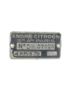 An old vintage aluminium Andre Citroen car badge / plaque