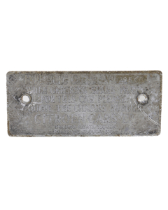 An old vintage aluminium car badge / plaque Citroen 11CL6