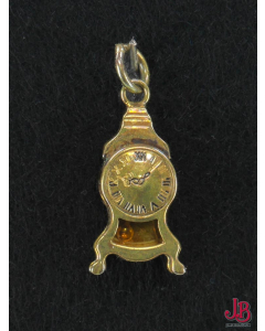 Vintage Swiss Charm - Mantle Clock with moving Pendulum - CHN 800 silver  - gold plated 