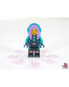 A used Lego Minifigure - hs058 - Hidden Side - Parker L. Jackson - Diving Suit with Headphones (Open Mouth Smile / Disgusted)