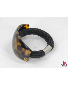 Alexandre de Paris - Hair tie -  brown marble - tortoiseshell acetate