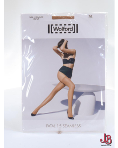 Wolford Fatal 15 Seamless Stay-up - M - gobi