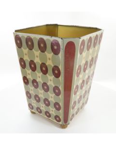 Vintage 1960's Worcester Ware Metal Waste Paper Basket / Bin