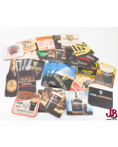 Collection of 39 Vintage used Guinness Beer Mats