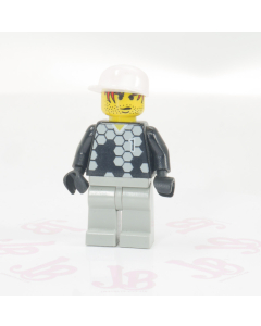 Lego minifigure soc098 Soccer Player White Team Goalie with #1
