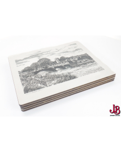 4 Vintage JR Melamine Table Mats - Beautiful Britain Kent Ronald Beavan