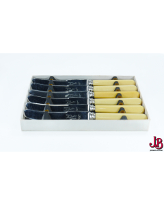 Vintage Boxed set of Sheffield Majestic butter / tea knives - stainless steel