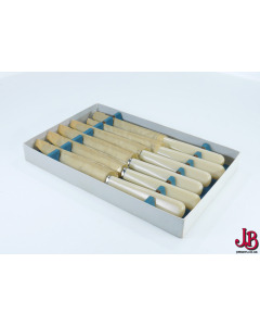 Vintage Boxed set of Sheffield Taylors Eywitness butter / tea knives - stainless