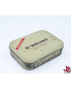 Vintage St. Bruno Tobacco Tin - new metric pack - health warning - Ogdens