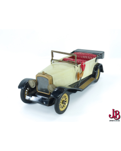 Vintage Japanese Tinplate Friction Rambling Roaster car with horn - Japan 1950's