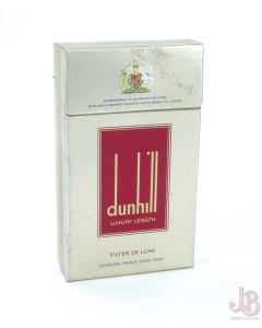 A vintage Dunhill Luxury Length 20 empty cigarette box / packet  - card paper 

