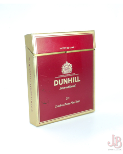 A vintage Dunhill International 20 empty cigarette box / packet  - card paper 

