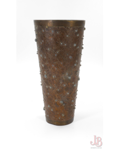 A Vintage mid century Copper and brass vase by R. Tobiasz